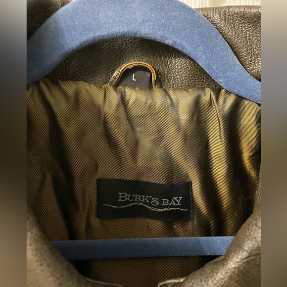 Burks BAY vintage leather Jacket Men size large in great condition - Picture 3 of 11